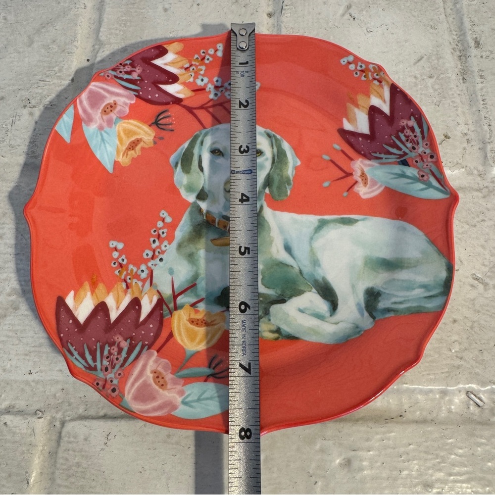 NWT Anthropologie Jay McClellan Studio Dog Plate 180 Degrees Porcelain Plate - Picture 3 of 6